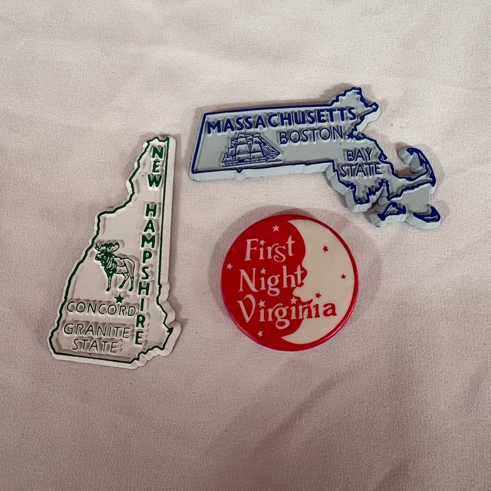 State themed set of three souvenir magnets